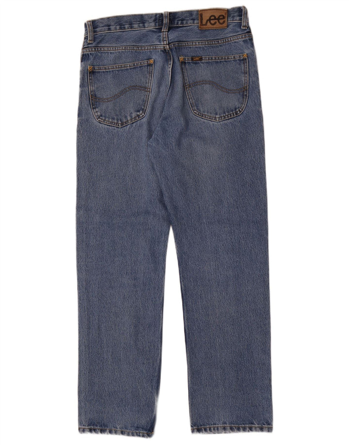 Lee Mens Straight Jeans W32 L30 Azul Algodão