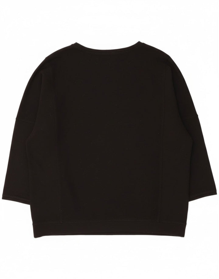 Zara moletom feminino oversized jumper UK 10 pequeno preto