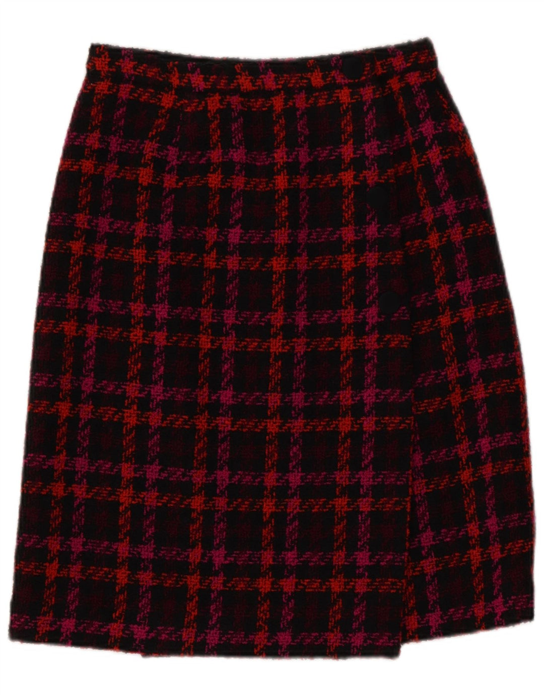 Saia feminina vintage W26 pequena houndstooth multicolorida