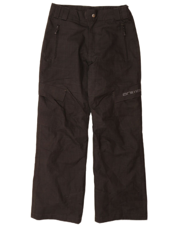 Calça corta-vento Animal Boys Cargo 13-14 anos W30 L30 cinza xadrez