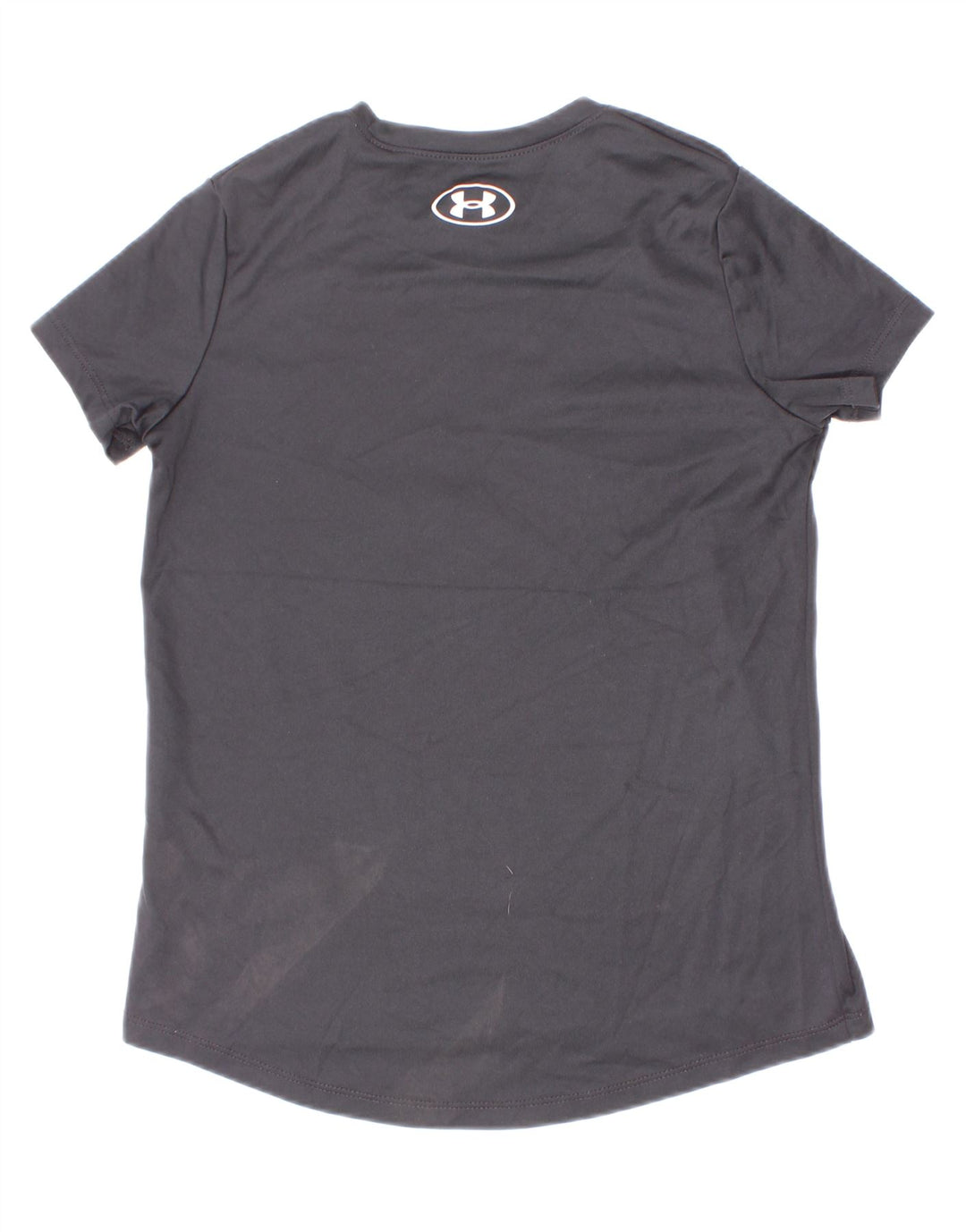 Camiseta gráfica Under Armour Boys 7-8 anos pequeno poliéster cinza