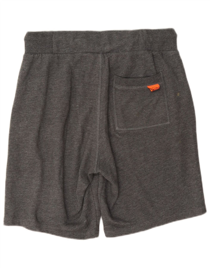 Superdry Mens Graphic Sport Shorts Pequeno Algodão Cinza