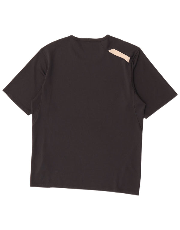 Nike Mens Camiseta Top Médio Poliéster Preto