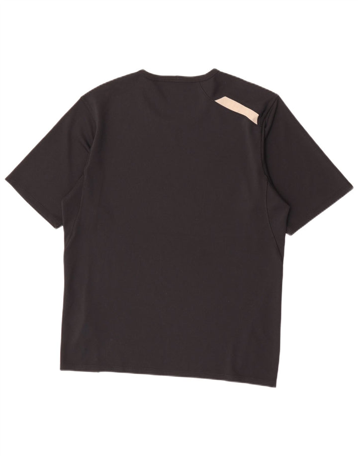 Nike Mens Camiseta Top Médio Poliéster Preto