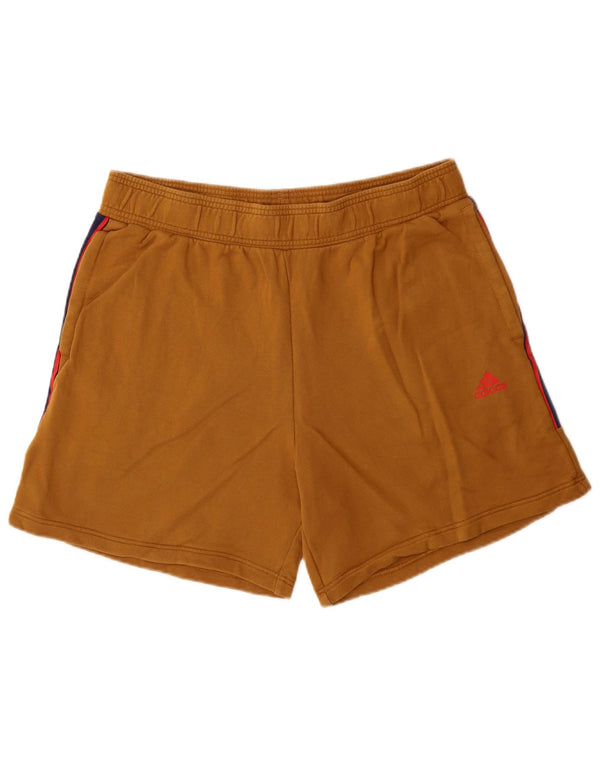 Shorts esportivos gráficos masculinos Adidas XL bege colorblock algodão