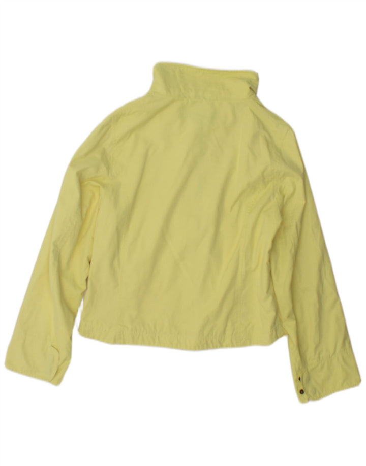 Carrera Womens Tracksuit Top Jacket UK 12 Médio Algodão Amarelo
