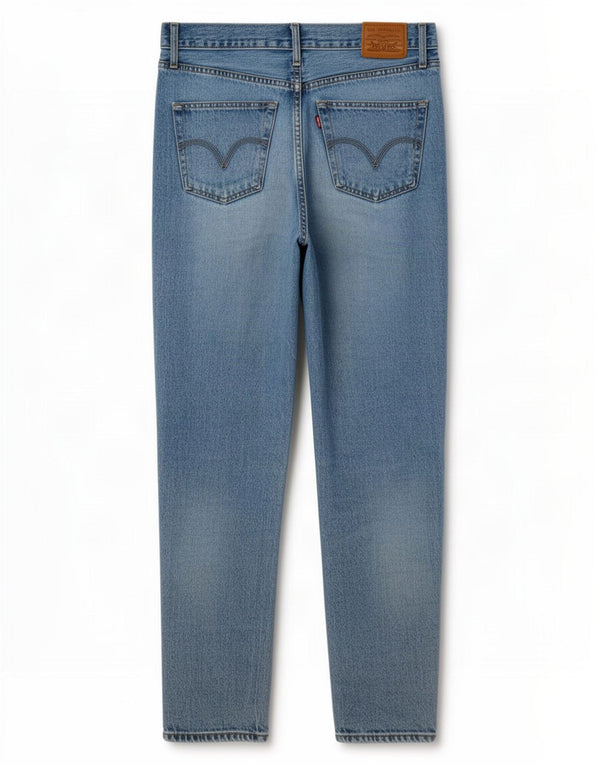 Jeans feminino Levi's cintura alta cônico W29 L29 algodão azul