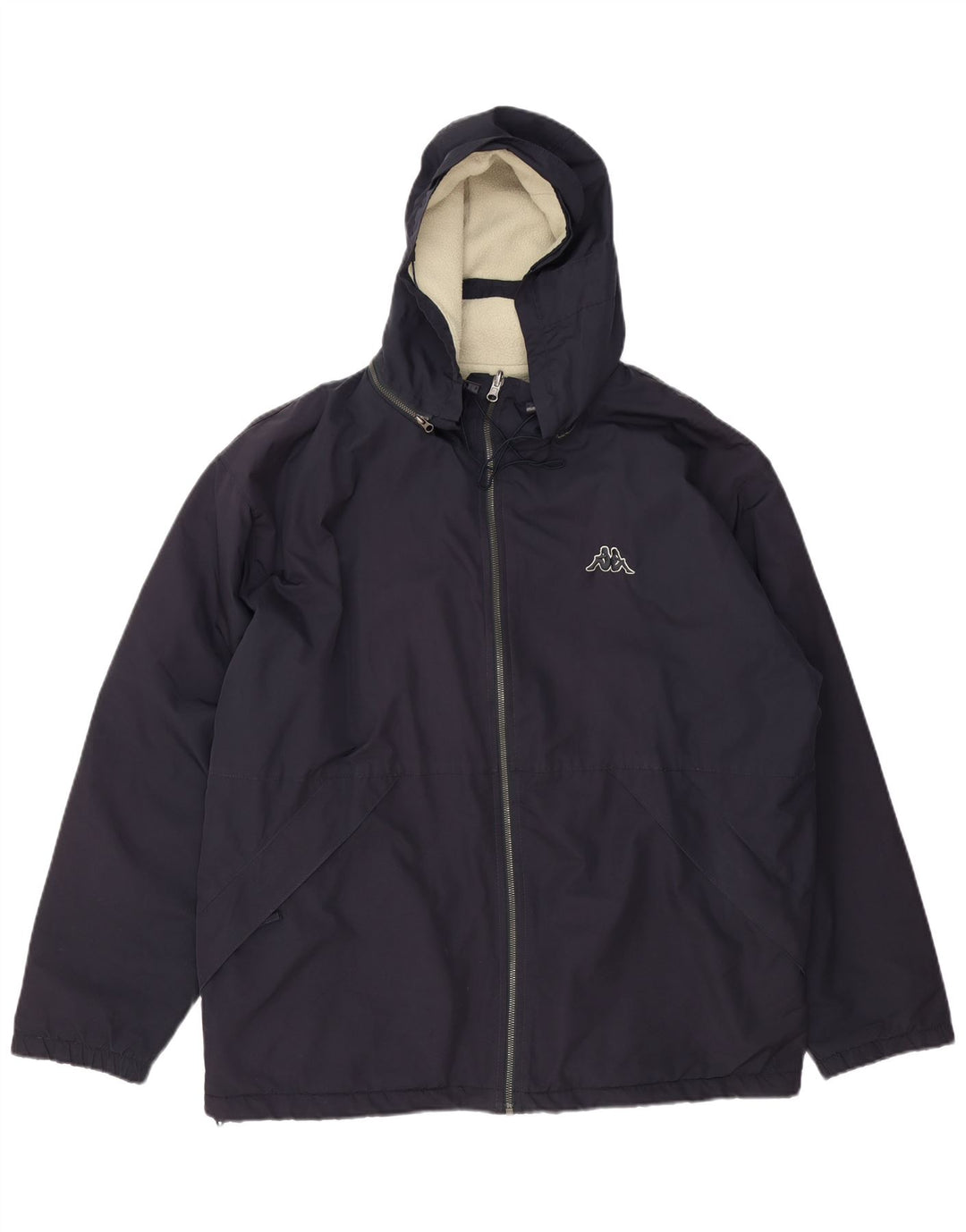 Jaqueta masculina reversível com capuz Kappa UK 40 grande azul marinho