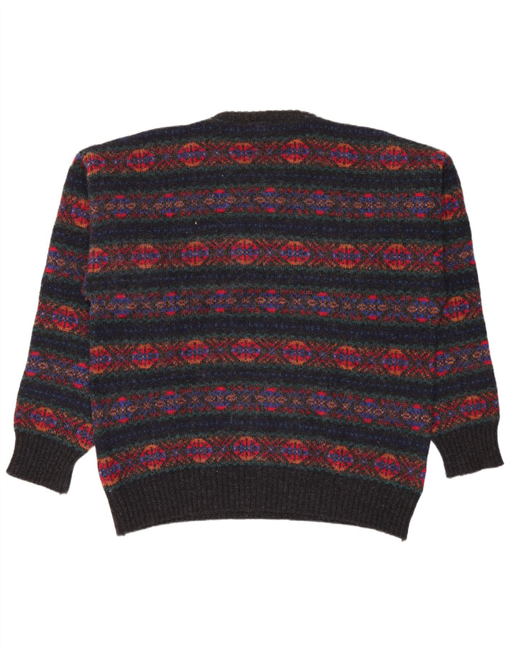 Suéter masculino Pringle com gola redonda tamanho 42 grande multicolorido Fair Isle