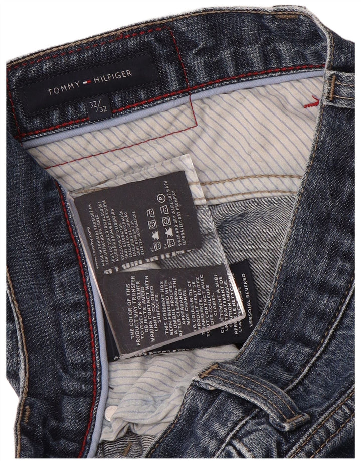 TOMMY HILFIGER Jeans retos masculinos W32 L29 algodão azul marinho