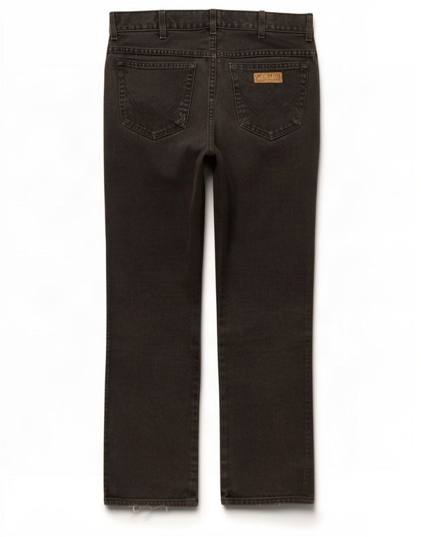 Wrangler Mens Straight Jeans W36 L32 Algodão Preto