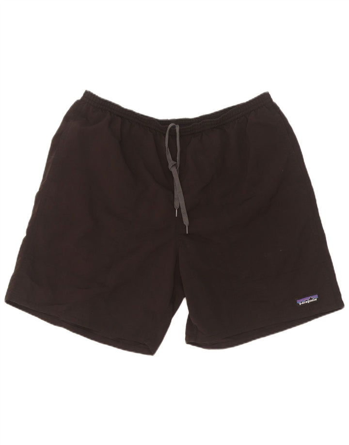 Shorts de natação masculino Patagonia grande nylon preto
