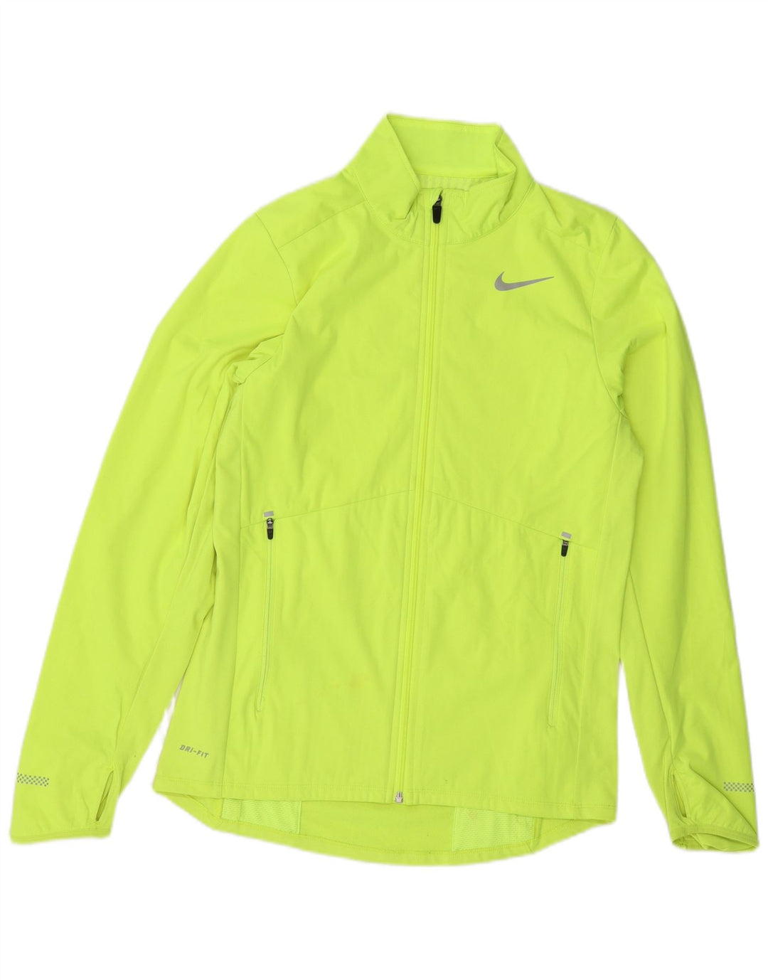 NIKE Mens Dri Fit Tracksuit Top Jacket Pequeno Poliéster Verde