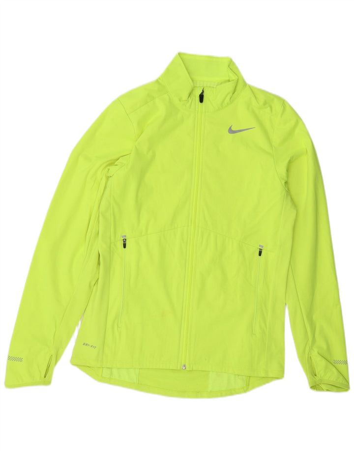 NIKE Mens Dri Fit Tracksuit Top Jacket Pequeno Poliéster Verde