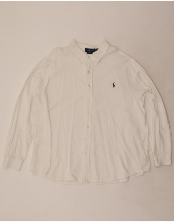 Ralph Lauren Camisa masculina de malha leve 3XL algodão branco