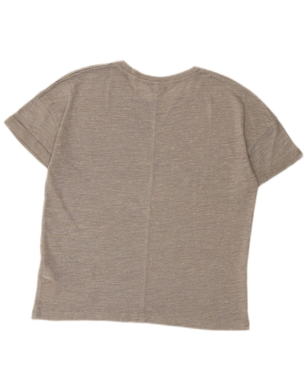 Camiseta feminina Topshop UK 10 acrílico manchado cinza pequeno