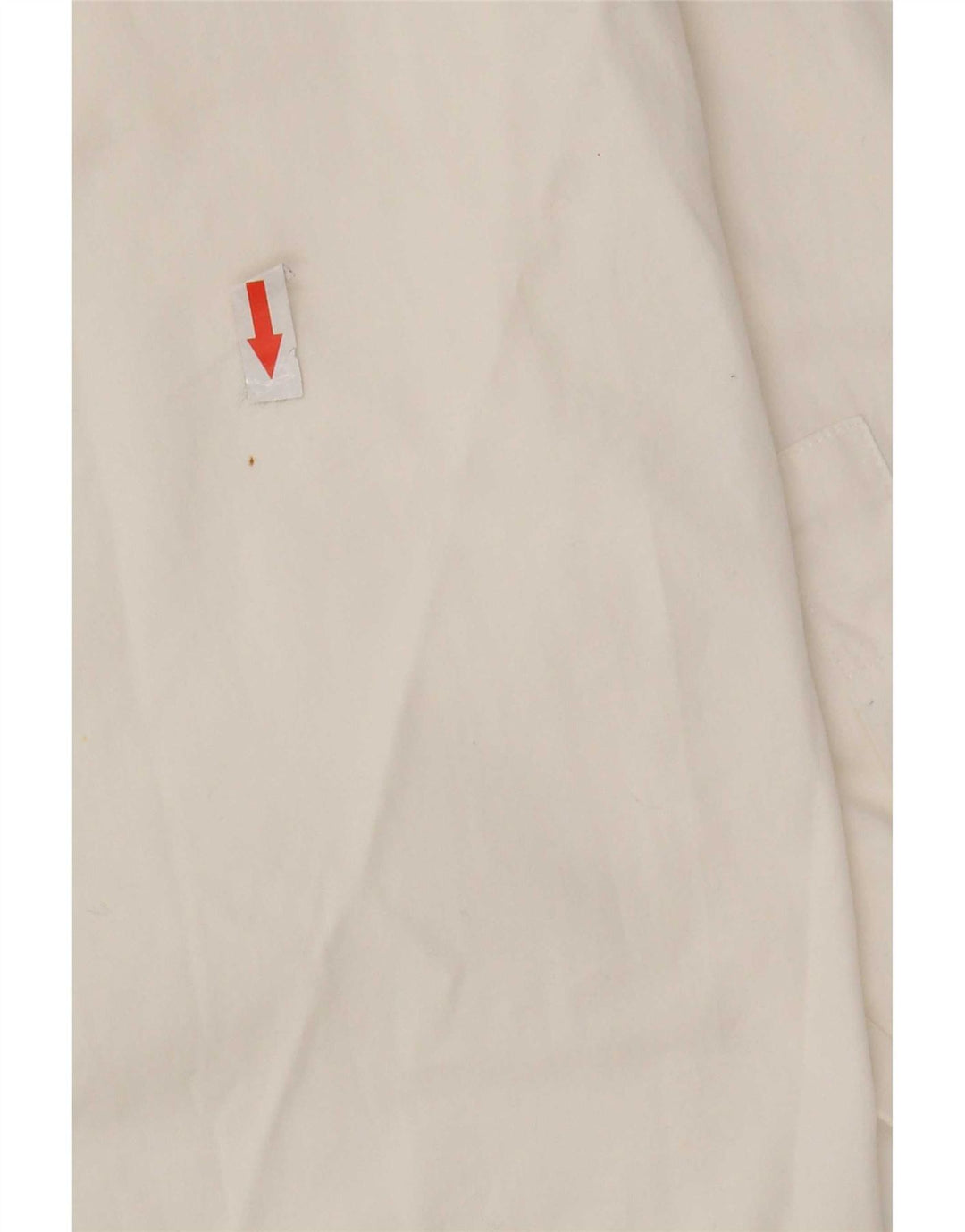 Camisa masculina vintage pequena de algodão branco