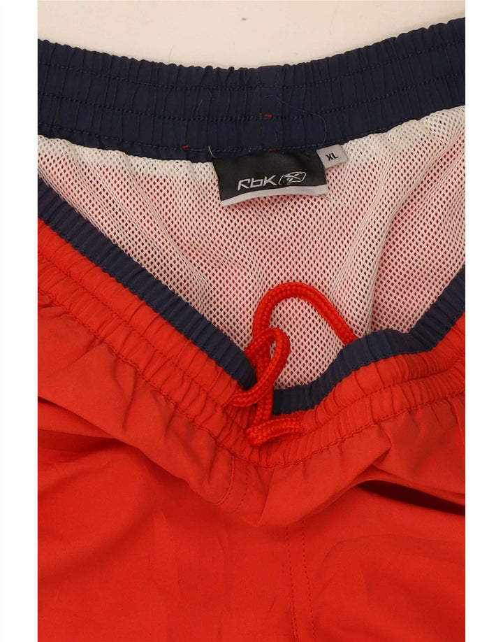 Shorts de natação masculino Reebok XL vermelho colorblock