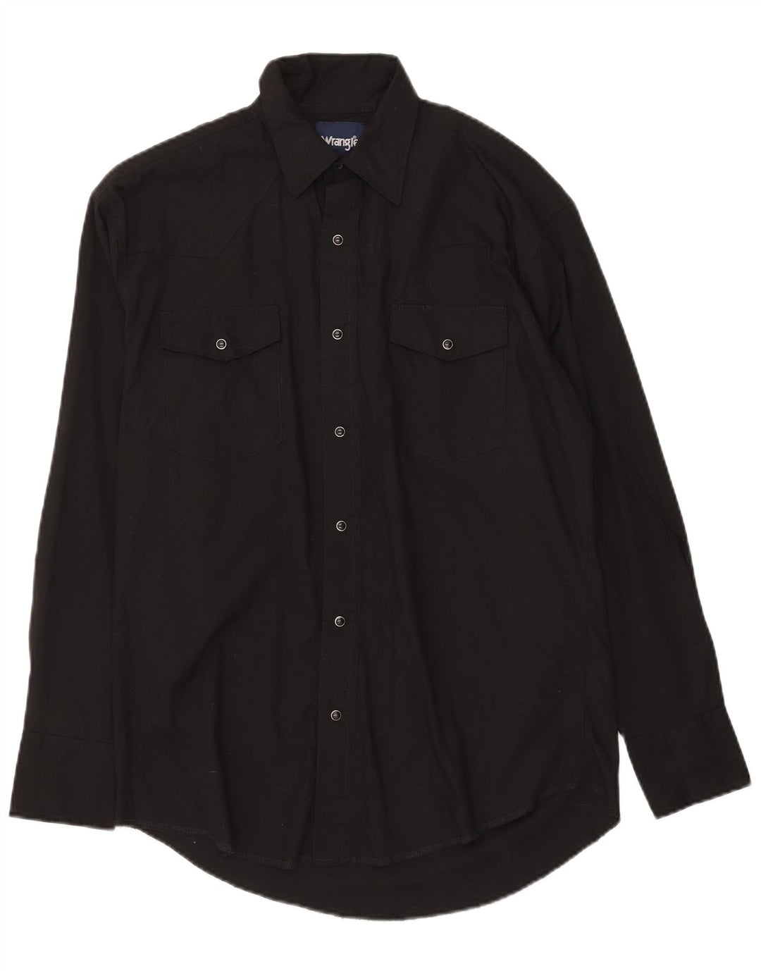 Camisa masculina Wrangler de algodão preto médio