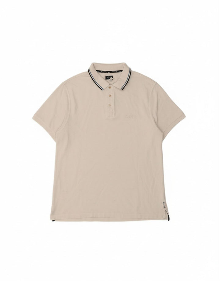Camisa polo masculina ARMANI JEANS médio branco
