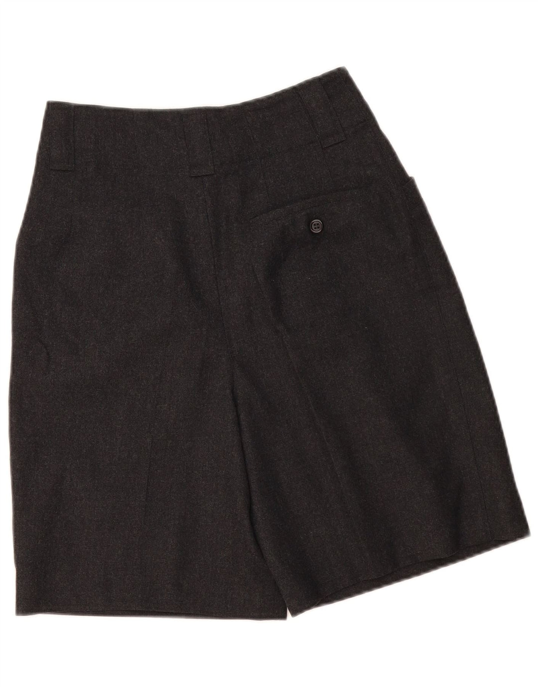 Shorts casuais femininos vintage de cintura alta UE 36 pequeno W28 cinza nova lã