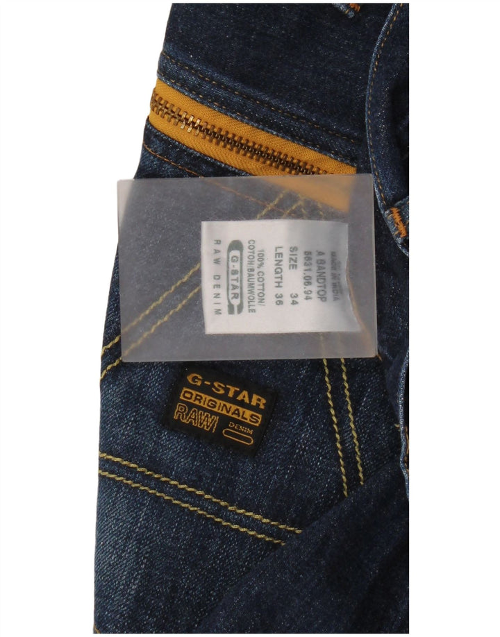 Jeans soltos masculinos G-Star W34 L36 algodão azul