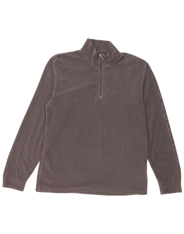 Diadora Mens Graphic Zip Neck Fleece Jumper XL Grey Polyester