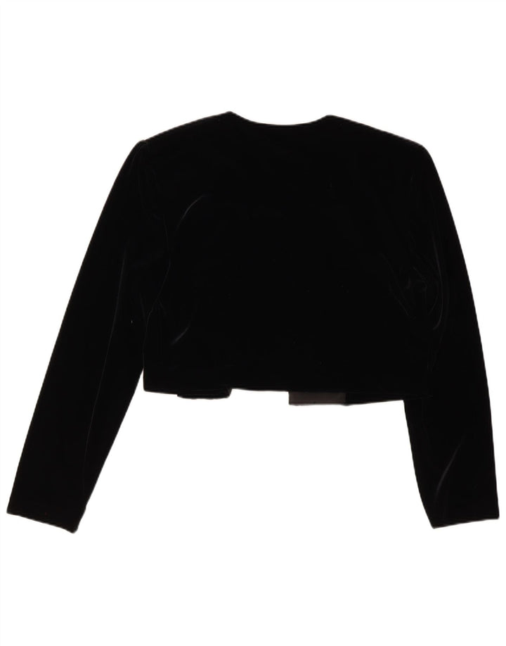 Jaqueta Bolero Feminina de Veludo Joseph Ribkoff Reino Unido 12 Médio Preto