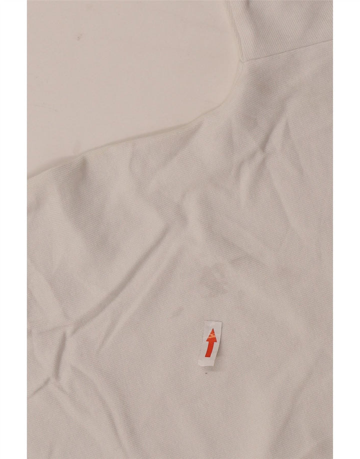 Camiseta feminina grande Zara UK 10 algodão branco pequeno
