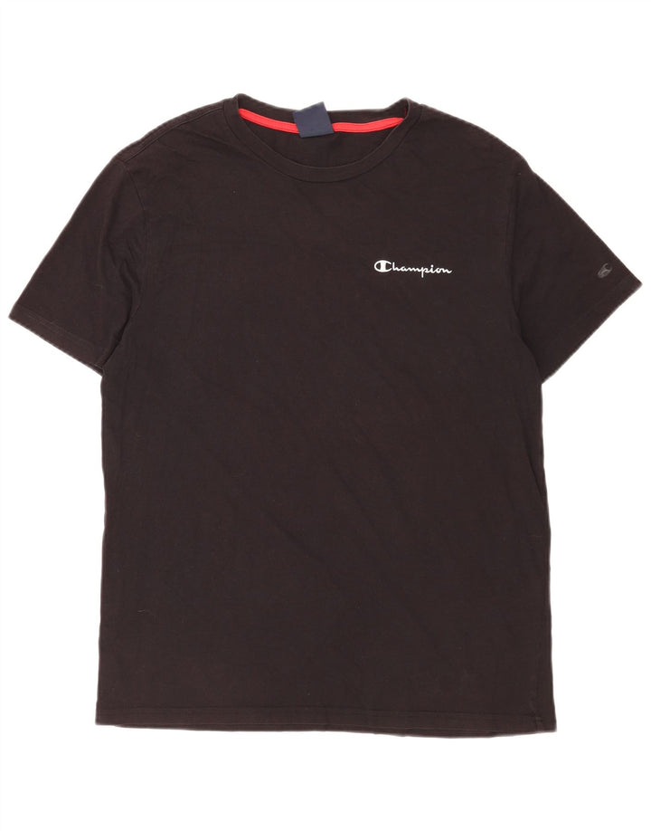 Camiseta masculina Champion de algodão preto médio