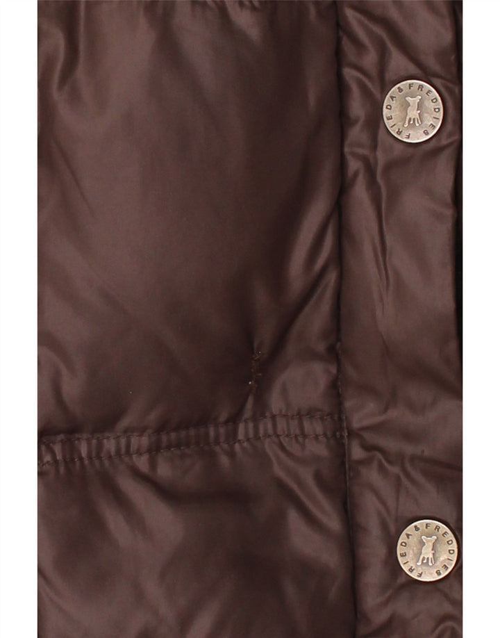 Casaco feminino acolchoado com capuz FRIEDA & FREDDIES Reino Unido 16 grande marrom