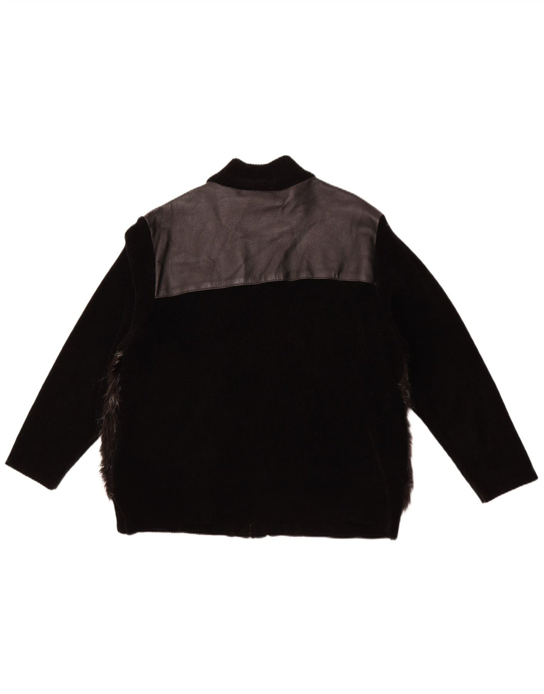 Jaqueta de couro feminina VINTAGE UK 18 XL couro preto