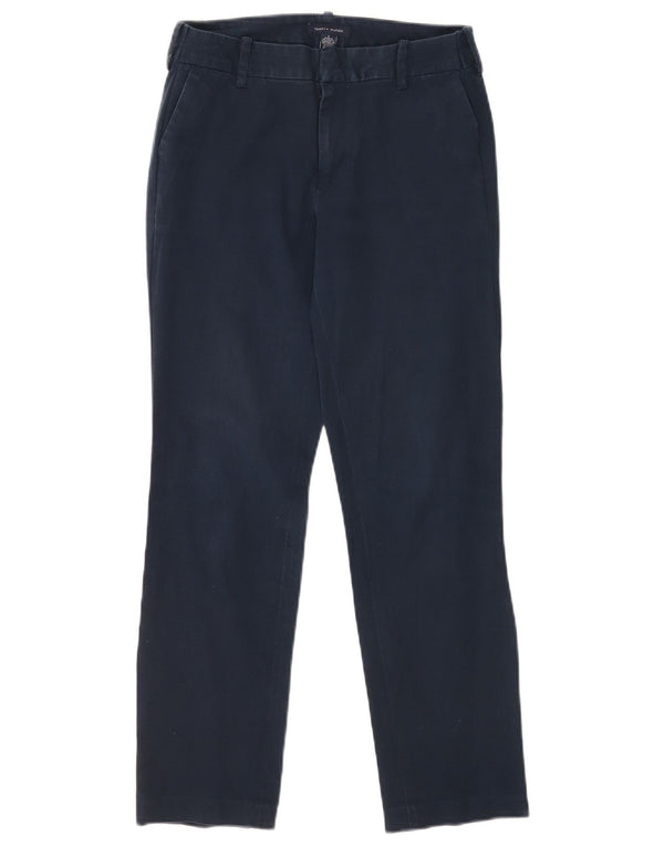 Tommy Hilfiger Calça Chino Feminina Reta EUA 6 Médio W26 L27 Azul Marinho