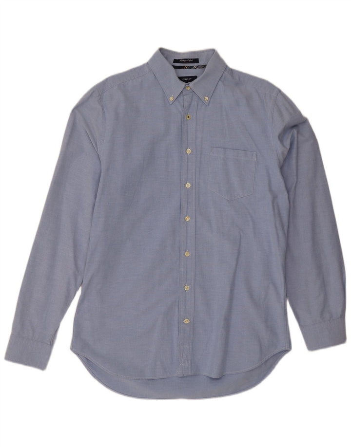 Gant Camisa masculina Heritage Oxford grande algodão azul