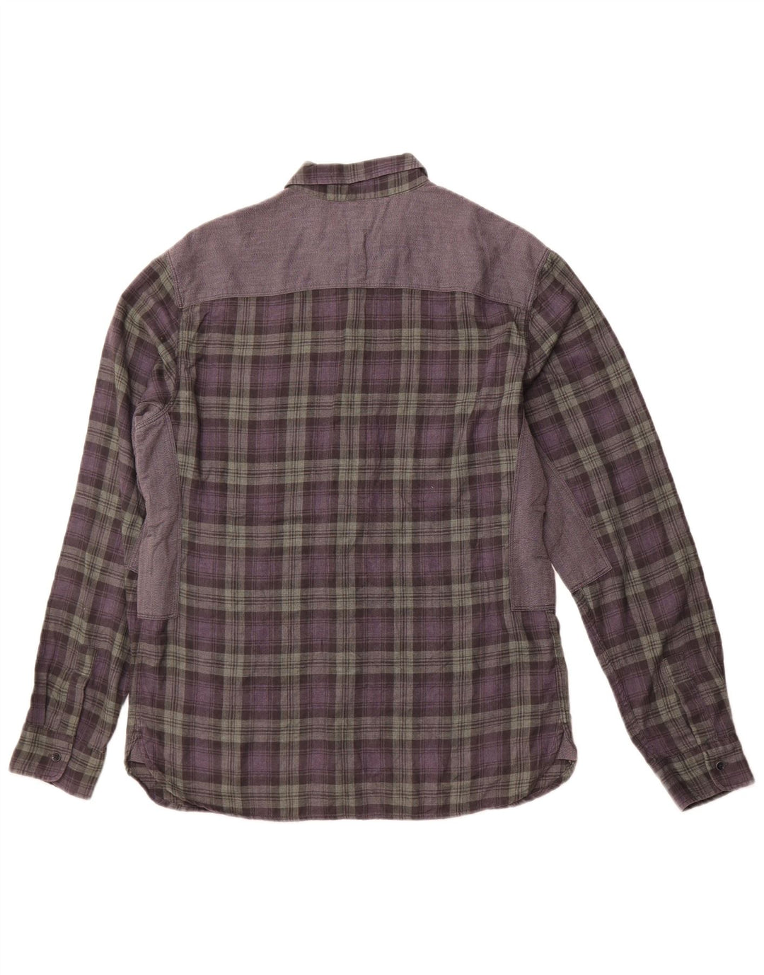 Camisa masculina de flanela xadrez slim fit ALL SAINTS poliéster xadrez cinza grande