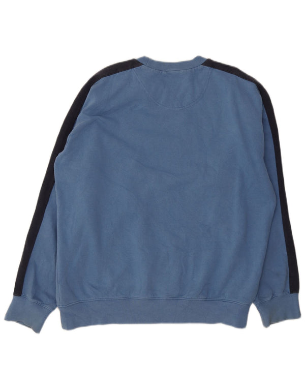 Moletom masculino Nike Jumper UK 42/44 grande azul colorblock algodão