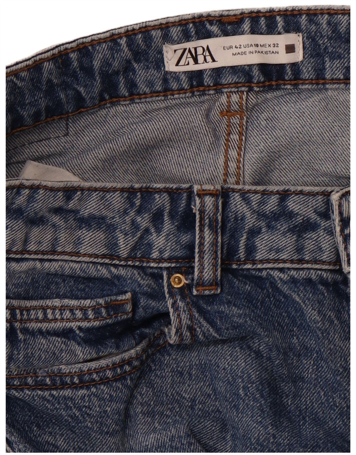 ZARA Jeans Cônicos Femininos EU 42 Grande W32 L28 Azul