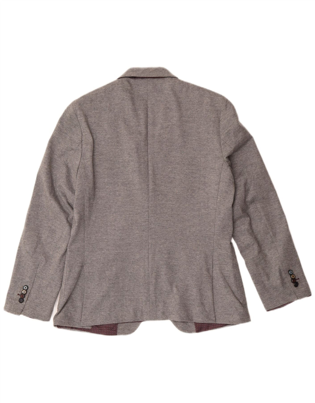 Jaqueta blazer feminina de 2 botões John Barritt IT 50 XL algodão cinza