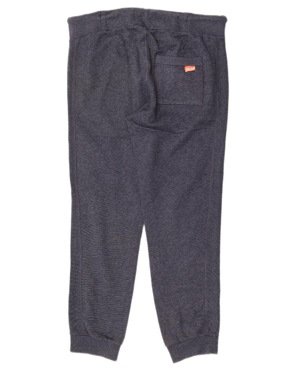 Calça de treino masculina Superdry Slim Fit joggers grande algodão azul marinho