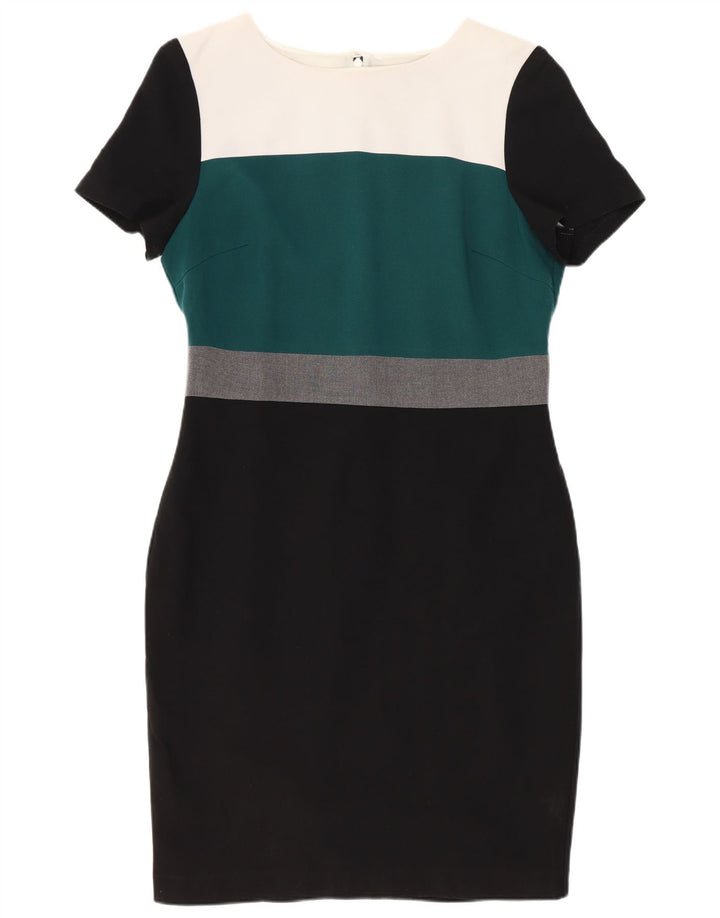Vestido bainha feminino Marks & Spencer Reino Unido 12 bloco colorido médio multicolorido