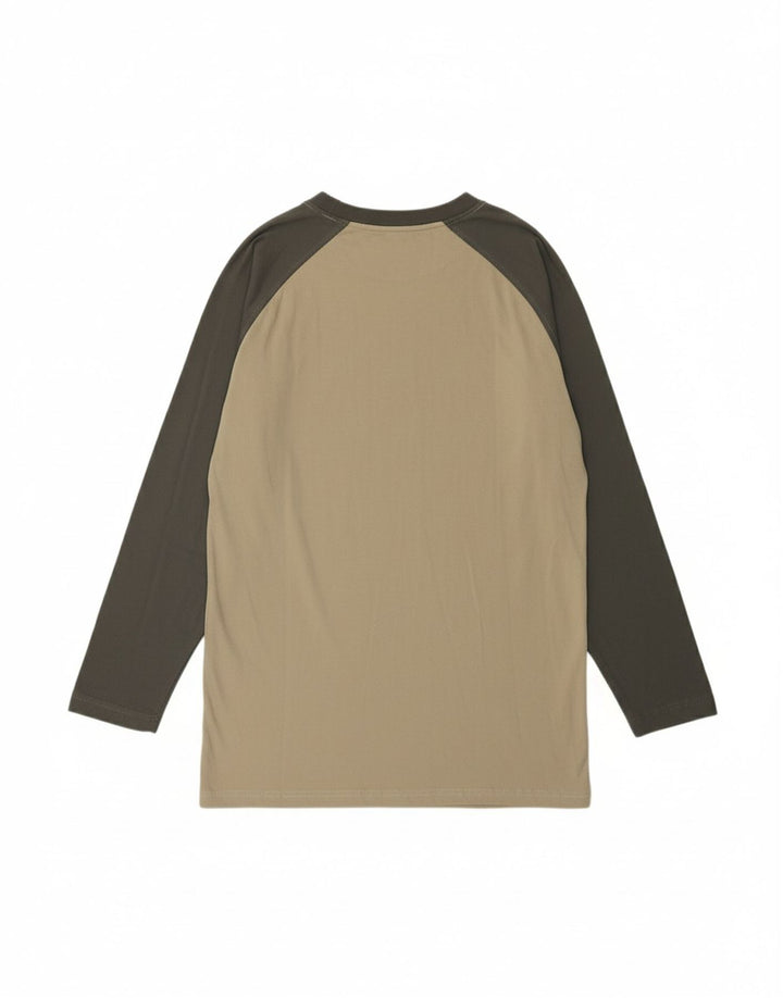 Top masculino KAPPA de manga comprida 2XL algodão colorblock cinza