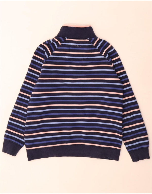 Crew Clothing moletom feminino jumper UK 10 pequeno listrado azul marinho