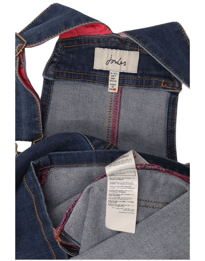 JOULES Vestido jeans para meninas 11-12 anos algodão azul