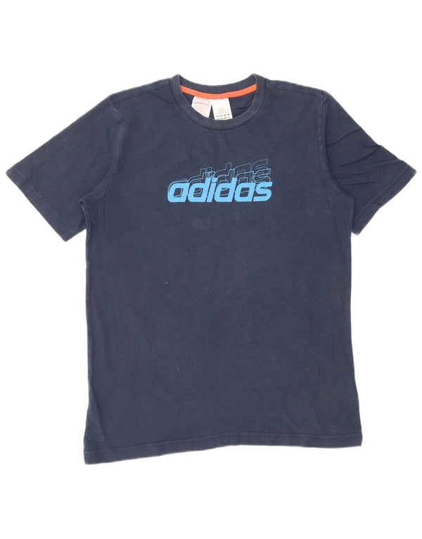 Camiseta Adidas Menino Graphic Top 15-16 Anos Azul Marinho Algodão