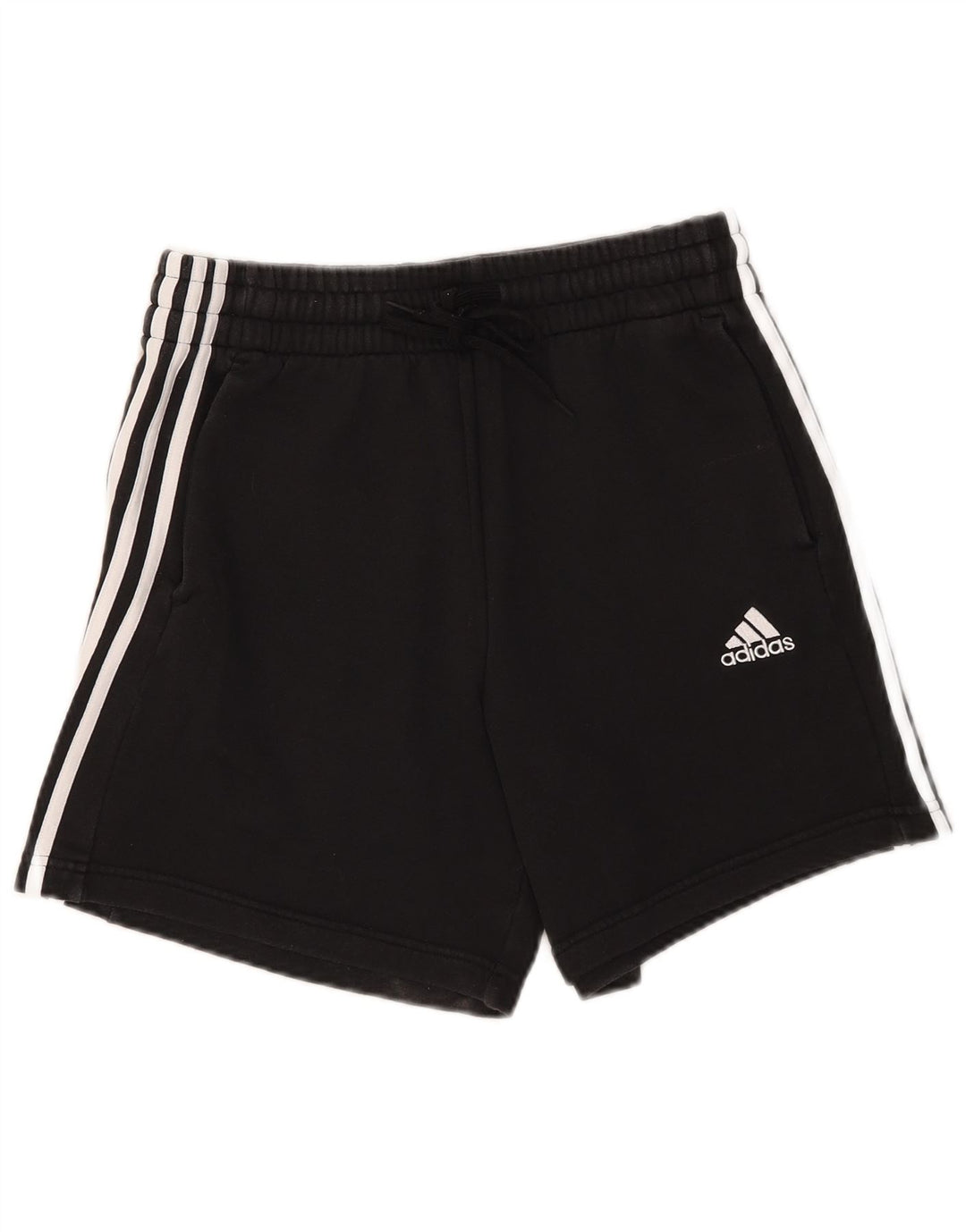 Shorts esportivos masculinos Adidas 13-14 anos médio preto algodão