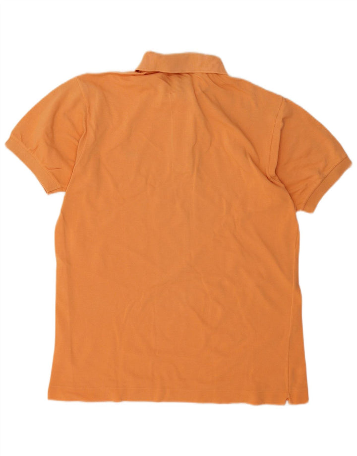 Camisa polo masculina Lacoste tamanho 3 pequeno algodão laranja