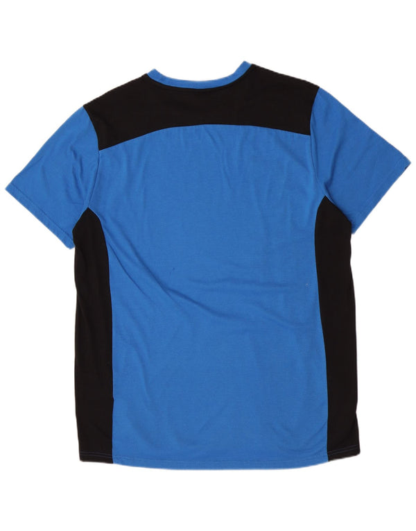 Camiseta masculina Puma Graphic Top grande azul colorblock poliéster esportivo