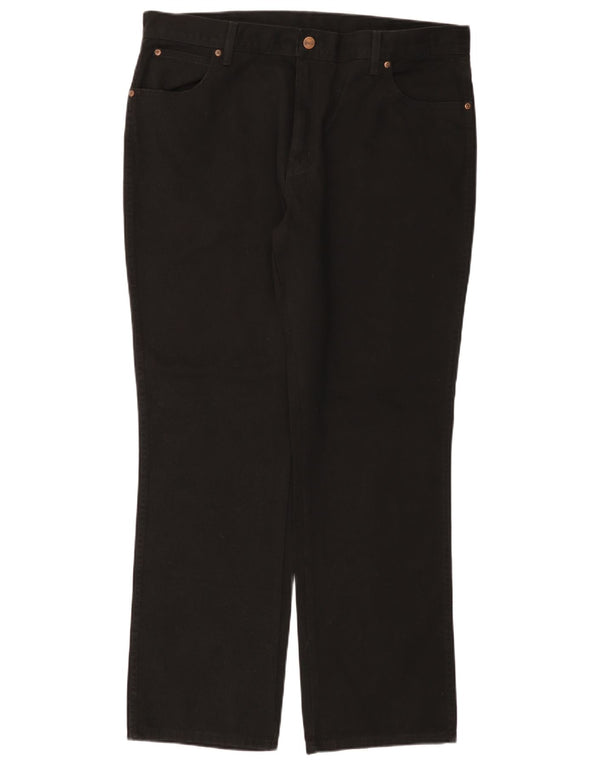 Calça jeans feminina WRANGLER regular fit reta W40 L32 algodão preto