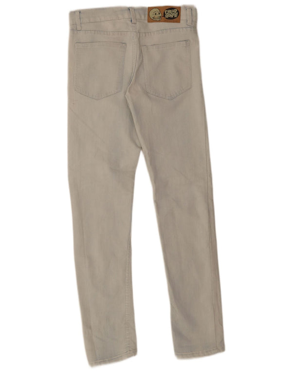 Barato Segunda-feira Mens Slim Jeans W30 L32 Algodão Branco