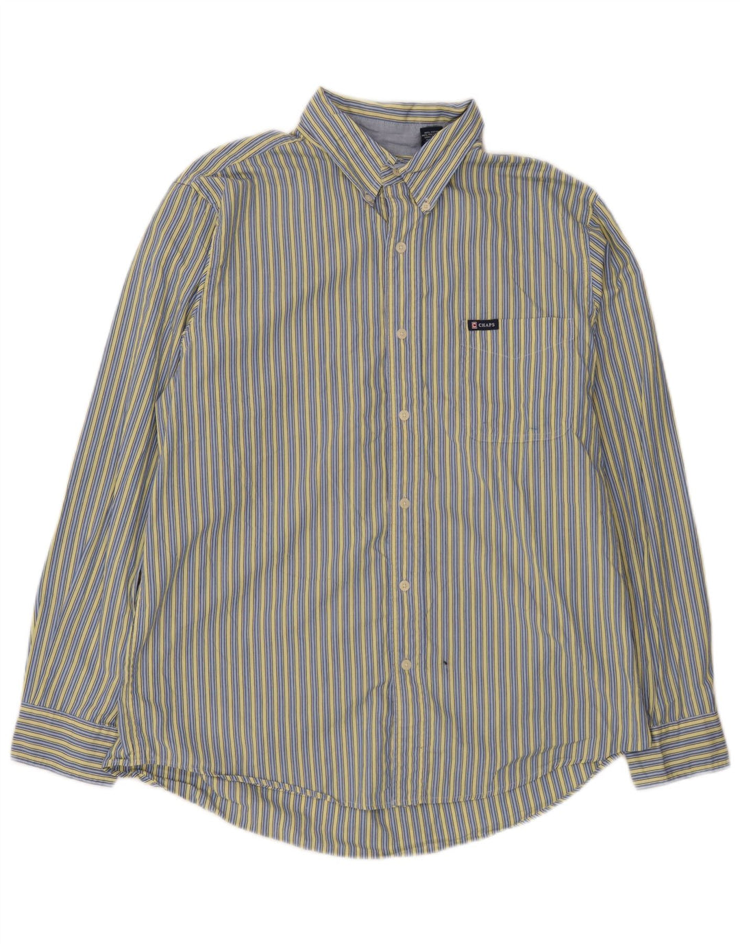 Camisa masculina Chaps grande algodão listrado azul
